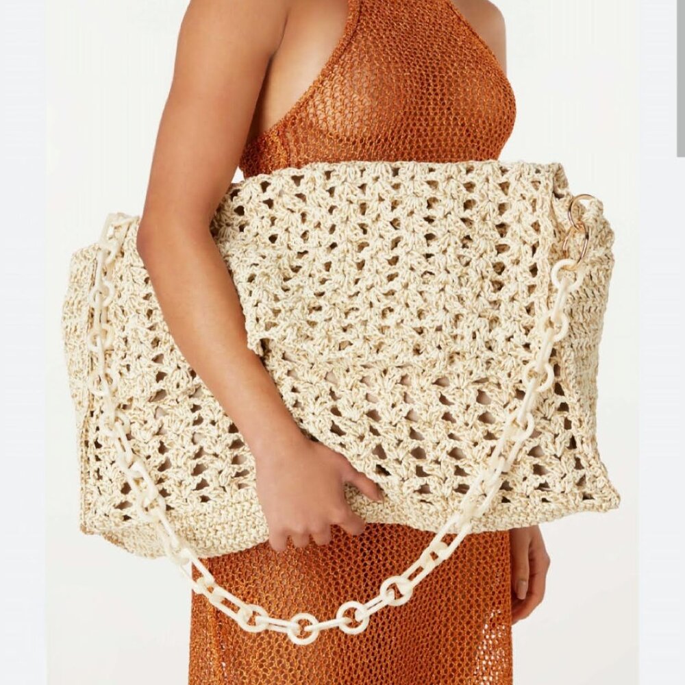 My Beachy Side Marin Macro Bag Sand Crochet Emily in Paris Limited Edition